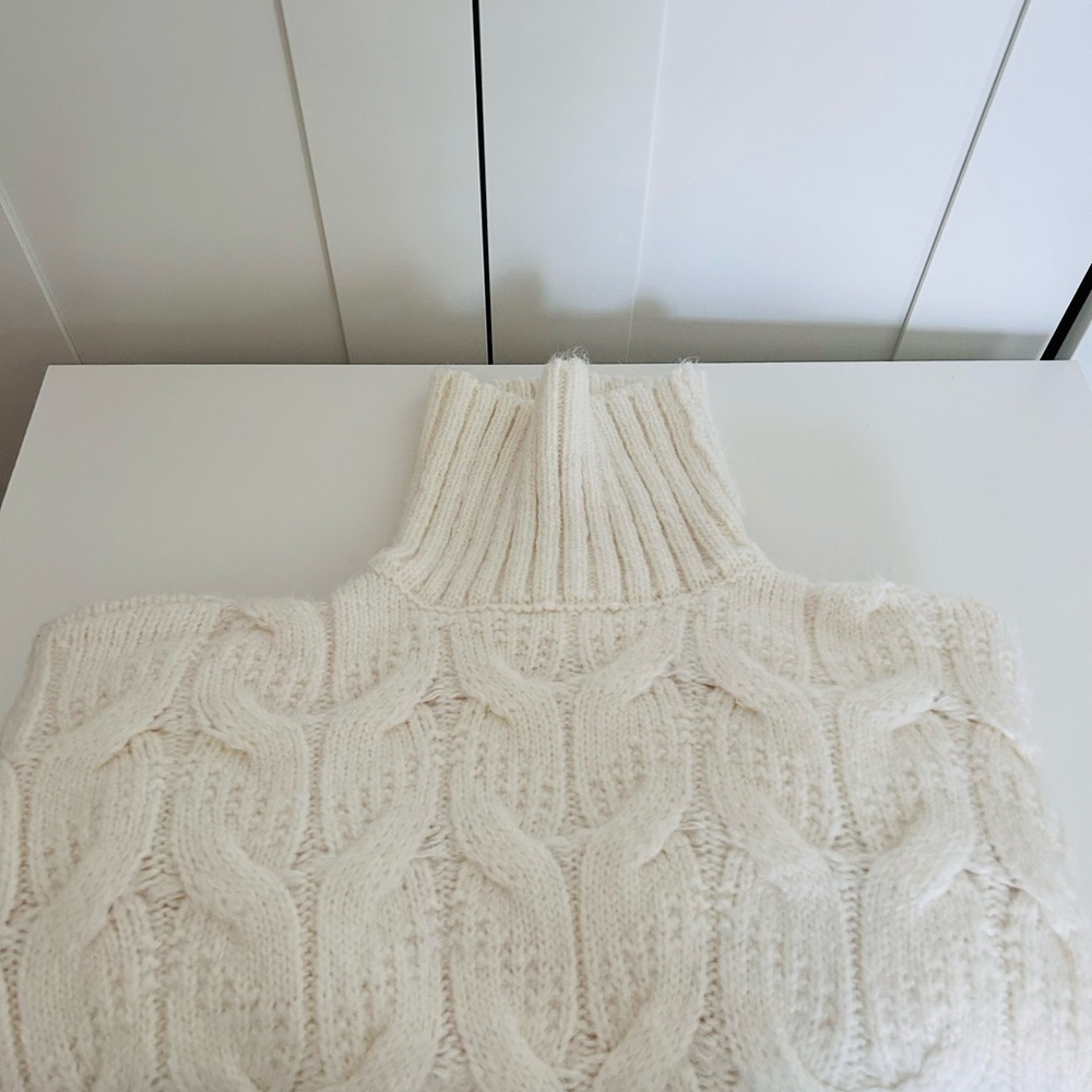 Cozy White Cable Knit Sweater